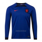 Camiseta Paises Bajos Segunda Manga Larga 2022