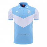 Camiseta Polo del Olympique Marsella 2022-2023 Azul y Blanco