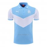 Camiseta Polo del Olympique Marsella 2022-2023 Azul y Blanco