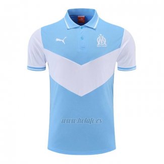 Camiseta Polo del Olympique Marsella 2022-2023 Azul y Blanco