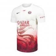 Camiseta Pre Partido del Paris Saint-Germain 2025-2026 Blanco Rojo
