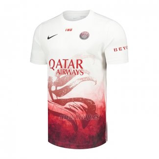 Camiseta Pre Partido del Paris Saint-Germain 2025-2026 Blanco Rojo