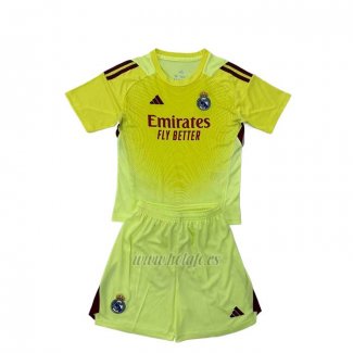 Camiseta Real Madrid Portero Nino 2025-2026 Amarillo