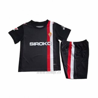 Camiseta Sporting de Gijon Segunda Nino 2025-2026