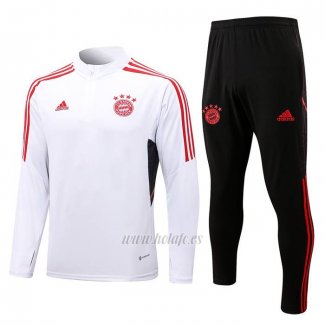 Chandal de Sudadera del Bayern Munich Nino 2022-2023 Blanco