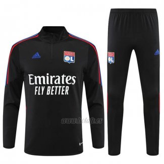 Chandal de Sudadera del Lyon 2022-2023 Negro