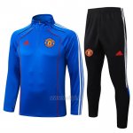 Chandal de Sudadera del Manchester United 2025-2026 Azul