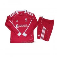Camiseta Liverpool Primera Manga Larga Nino 2025-2026