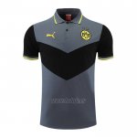 Camiseta Polo del Borussia Dortmund 2022-2023 Gris y Negro