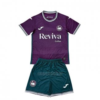 Camiseta Swansea City Segunda Nino 2025-2026