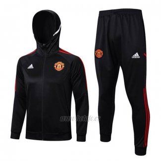 Chandal con Capucha del Manchester United 2022-2023 Negro