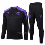 Chandal de Sudadera del Barcelona Nino 2025-2026 Negro Purpura