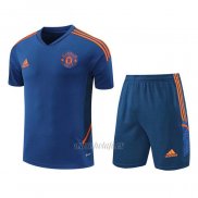 Chandal del Manchester United Manga Corta 2022-2023 Azul - Pantalon Corto