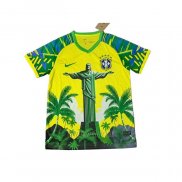 Tailandia Camiseta Brasil Jesus 2025-2026 Amarillo Verde