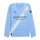 Camiseta Manchester City Primera Manga Larga 2025-2026