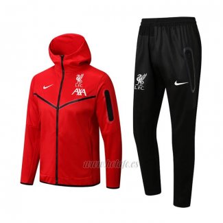 Chandal con Capucha del Liverpool 2022-2023 Rojo