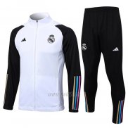 Chandal de Chaqueta del Real Madrid 2023-2024 Blanco y Negro