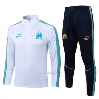 Chandal de Sudadera del Olympique Marsella Nino 2025-2026 Blanco