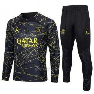 Chandal de Sudadera del Paris Saint-Germain Jordan Nino 2023-2024 Negro