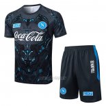 Chandal del Napoli Manga Corta 2025-2026 Negro - Pantalon Corto
