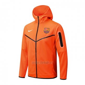 Chaqueta con Capucha del Barcelona 2022-2023 Naranja