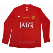 Camiseta Manchester United Primera Manga Larga Retro 2007-2008