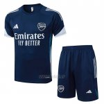 Chandal del Arsenal Manga Corta 2025-2026 Azul Gris - Pantalon Corto