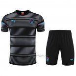 Chandal del Manchester City Manga Corta 2022-2023 Negro - Pantalon Corto