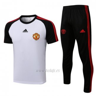 Chandal del Manchester United Manga Corta 2021-2022 Blanco