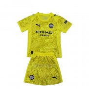 Camiseta Manchester City Portero Nino 2025-2026 Amarillo