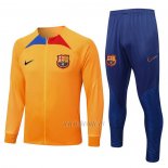 Chandal de Chaqueta del Barcelona Nino 2022-2023 Naranja