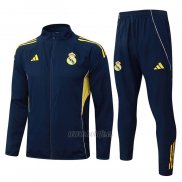 Chandal de Chaqueta del Real Madrid Nino 2025-2026 Azul Amarillo
