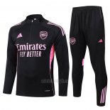 Chandal de Sudadera del Arsenal Nino 2025-2026 Negro Rosa