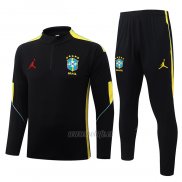 Chandal de Sudadera del Brasil 2026-2027 Negro Amarillo