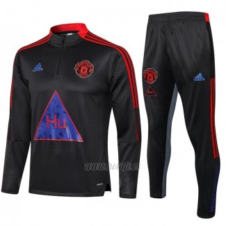 Chandal de Sudadera del Manchester United 2021-2022 Gris