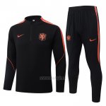 Chandal de Sudadera del Paises Bajos Nino 2026-2027 Negro