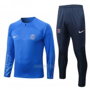 Chandal de Sudadera del Paris Saint-Germain Nino 2022-2023 Azul