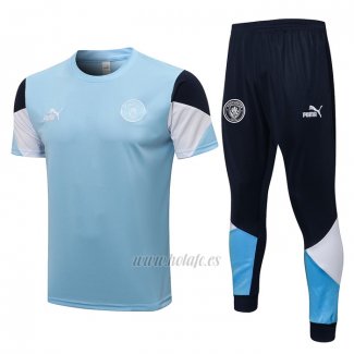 Chandal del Manchester City Manga Corta 2021-2022 Azul