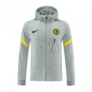 Chaqueta con Capucha del Chelsea 2021-2022 Gris