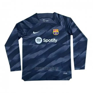 Camiseta Barcelona Portero Manga Larga 2023-2024 Negro