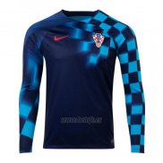 Camiseta Croacia Segunda Manga Larga 2022