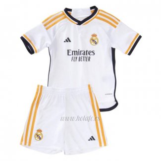 Camiseta Real Madrid Blanco/Azul 2023/2024 Niño Kit