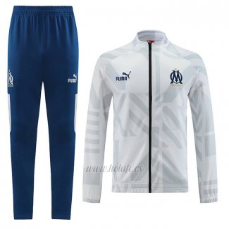 Chandal de Chaqueta del Olympique Marsella 2022-2023 Blanco