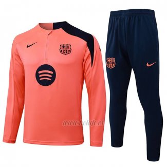Chandal de Sudadera del Barcelona Nino 2025-2026 Naranja