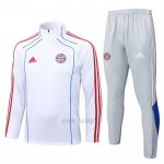 Chandal de Sudadera del Bayern Munich Nino 2025-2026 Blanco Rojo