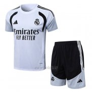 Chandal del Real Madrid Manga Corta 2025-2026 Blanco - Pantalon Corto