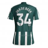 Camiseta Manchester United Jugador Van De Beek Segunda 2023-2024