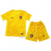 Camiseta Portugal Portero Nino 2024 Amarillo