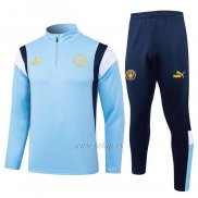 Chandal de Sudadera del Manchester City 2023-2024 Azul Claro