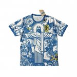 Tailandia Camiseta Brasil Jesus 2025-2026 Azul